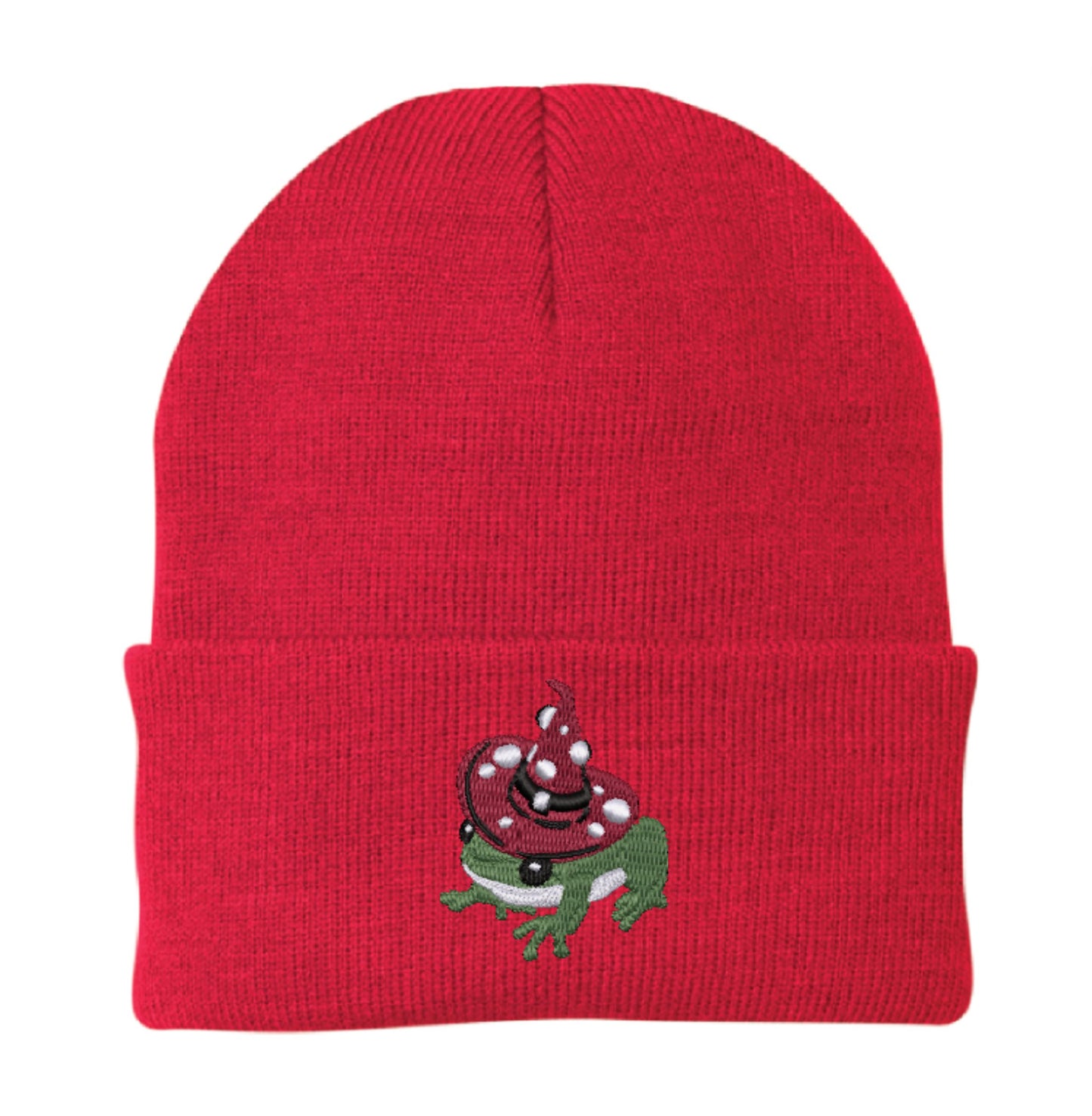 Witchy Toad Embroidered Beanie
